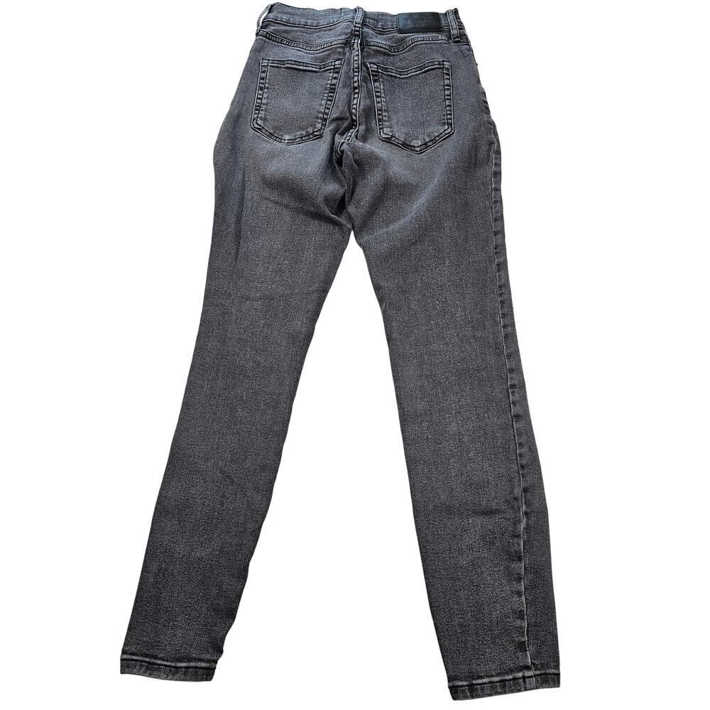 Everlane size 26 stretch black grunge punk skinny high rise jeans comfort *flaw*